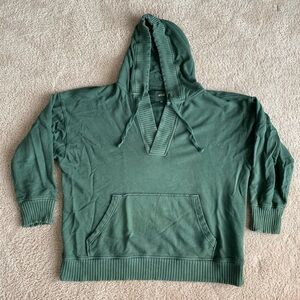Aerie Green Pullover Hoodie Sweatshirt Large